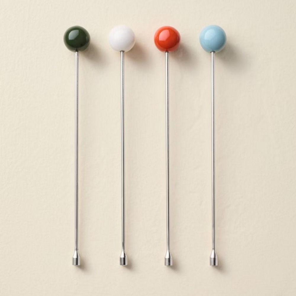 Hearth & Hand Magnolia Drink‎ Stirrers Stir Stick Cocktail Barware Tumbler Size